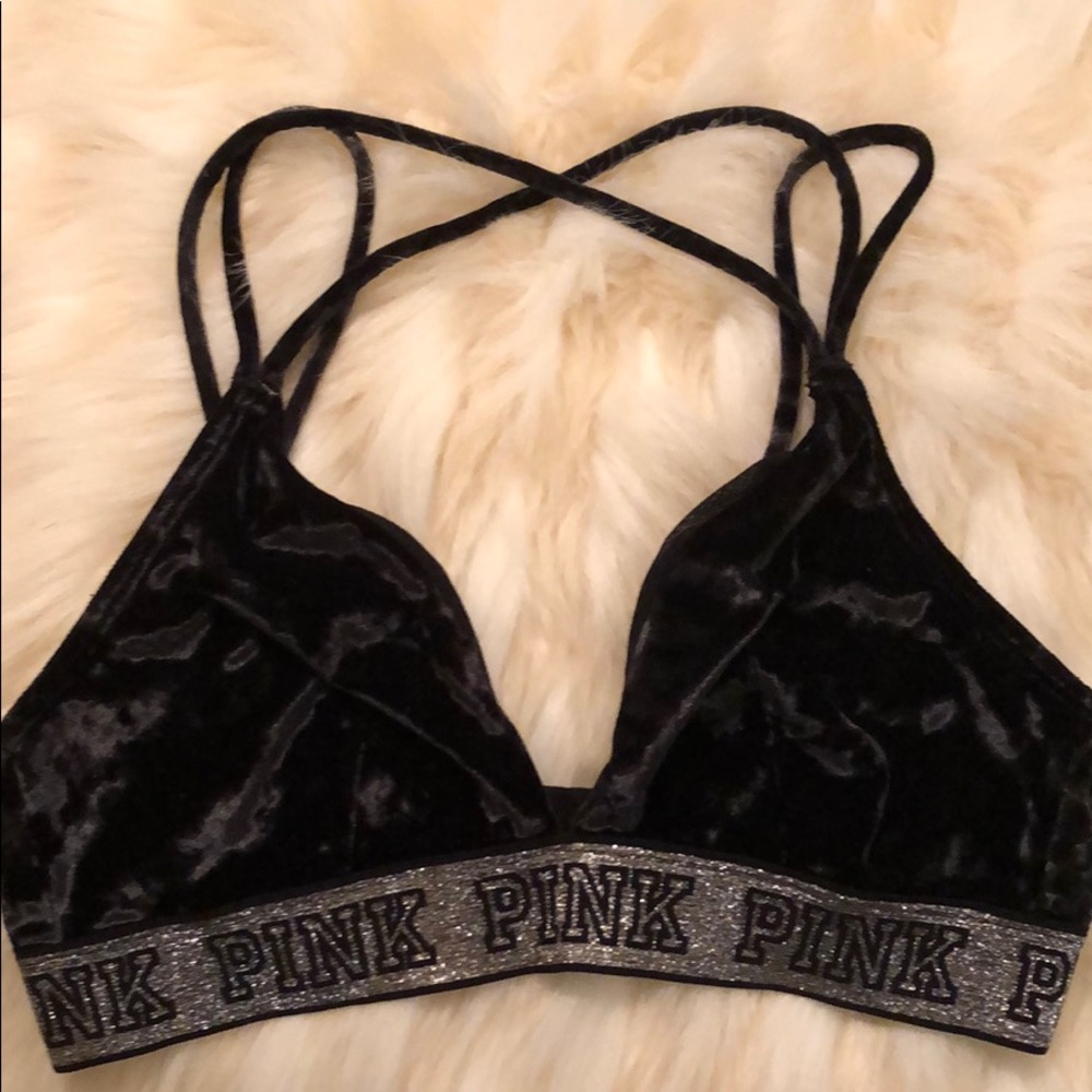 Velvet pink bralette